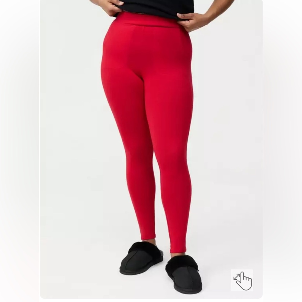 Torrid Plus Size 4 4X 26 Full Length Red Pocket Leggings
